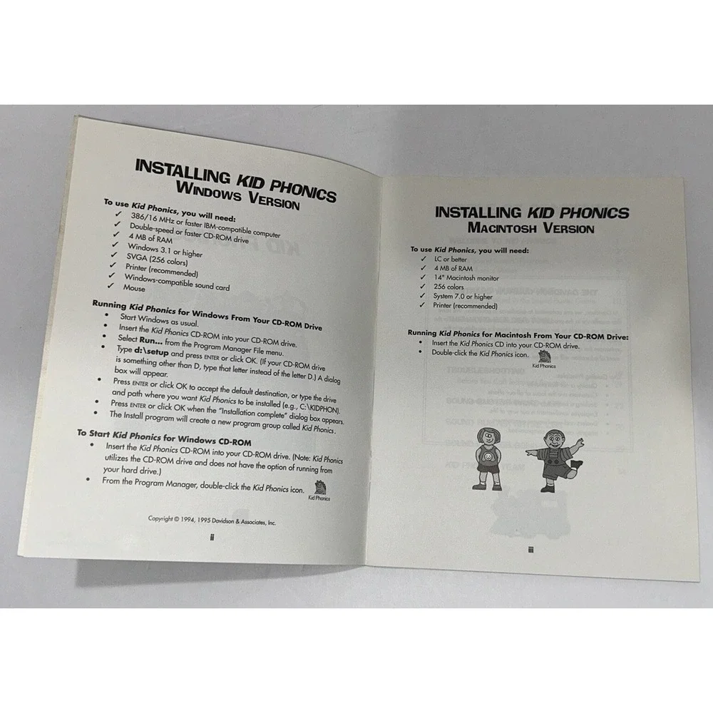 Davidson's Kid Keys The‎ Magical Typing Tutor Software Manual Vtg Macintosh 1995